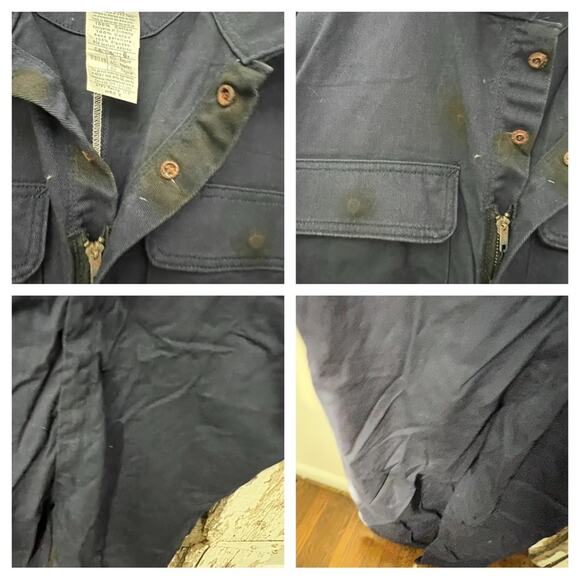 Carhartt FR Coveralls Mens 60R Navy Flame Resistant Jumpsuit HRC 2 Atpv 11.2 - Picture 2 of 14